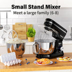 Stand Mixer 4.5L+5L Bowls 8-Speed 1000W Tilt-Head Food