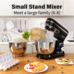 Stand Mixer 4.5L+5L Bowls 8-Speed 1000W Tilt-Head Food