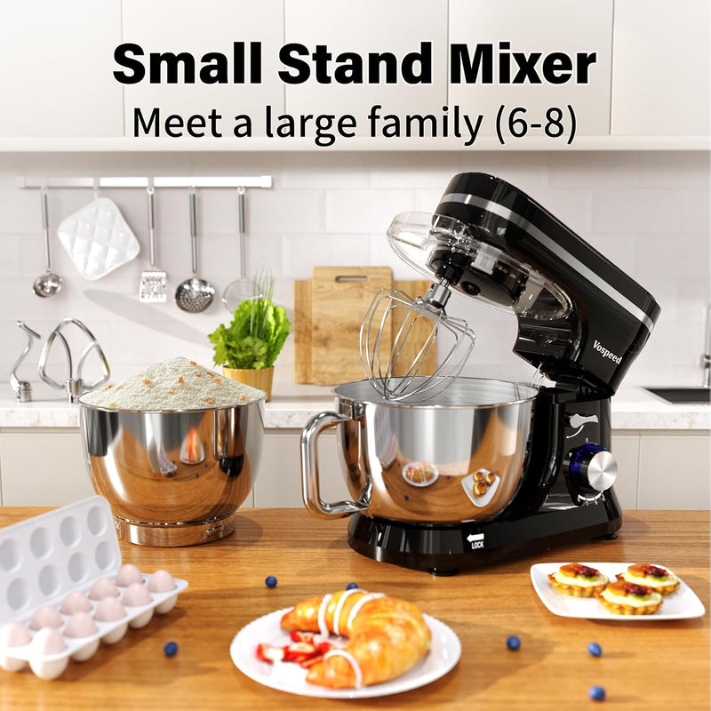 Stand Mixer 4.5L+5L Bowls 8-Speed 1000W Tilt-Head Food