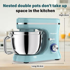 Stand Mixer 4.5L+5L Bowls 8-Speed 1000W Tilt-Head Food