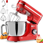 Stand Mixer 4.5L+5L Bowls 8-Speed 1000W Tilt-Head Food