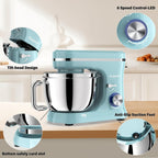 Stand Mixer 4.5L+5L Bowls 8-Speed 1000W Tilt-Head Food