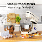 Stand Mixer 4.5L+5L Bowls 8-Speed 1000W Tilt-Head Food