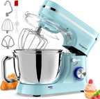 Stand Mixer 4.5L+5L Bowls 8-Speed 1000W Tilt-Head Food
