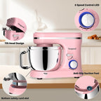 Stand Mixer 4.5L+5L Bowls 8-Speed 1000W Tilt-Head Food
