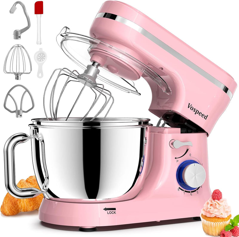 Stand Mixer 4.5L+5L Bowls 8-Speed 1000W Tilt-Head Food