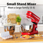 Stand Mixer 4.5L+5L Bowls 8-Speed 1000W Tilt-Head Food