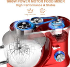 Stand Mixer 4.5L+5L Bowls 8-Speed 1000W Tilt-Head Food