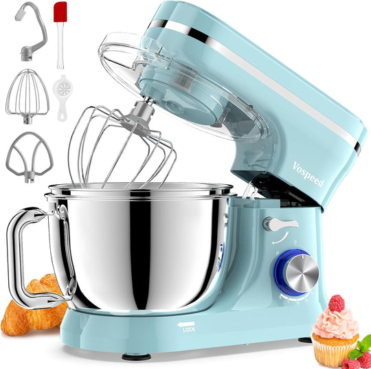 Stand Mixer 4.5L+5L Bowls 8-Speed 1000W Tilt-Head Food