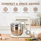 Stand Mixer 4.5L+5L Dual Bowl Food for Home