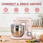 Stand Mixer 4.5L+5L Dual Bowl Food for Home