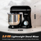 Stand Mixer 4.5L+5L Dual Bowl Food for Home