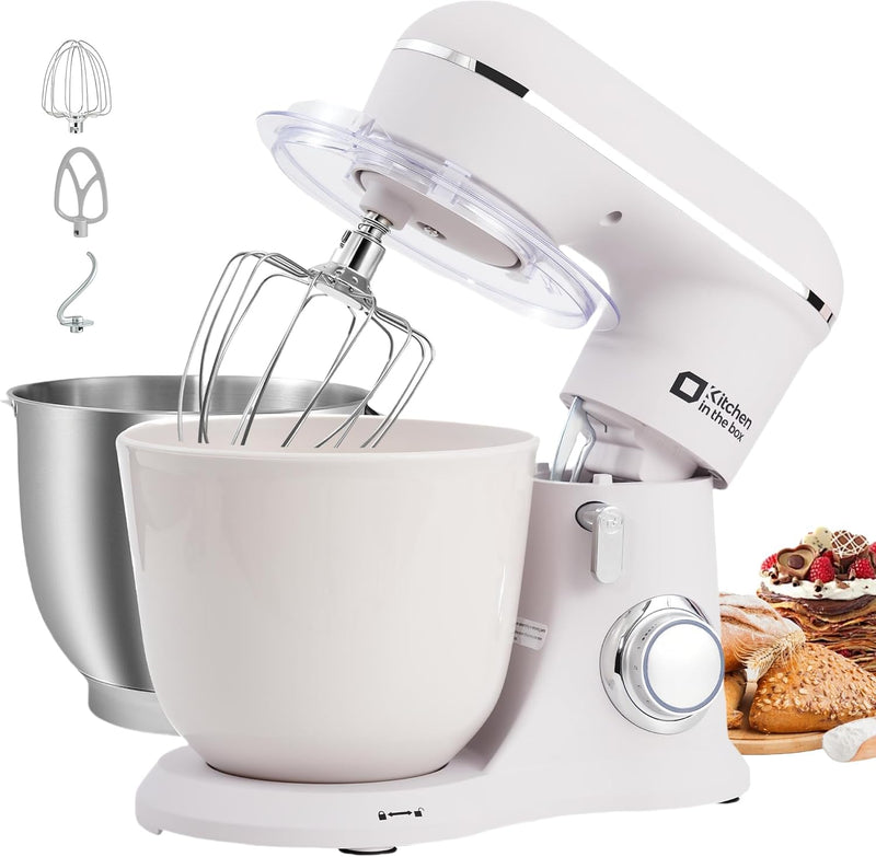 Stand Mixer 4.5L+5L Dual Bowl Food for Home