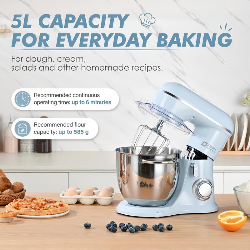 Stand Mixer 4.5L+5L Dual Bowl Food for Home