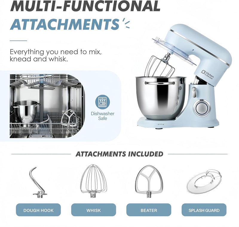 Stand Mixer 4.5L+5L Dual Bowl Food for Home