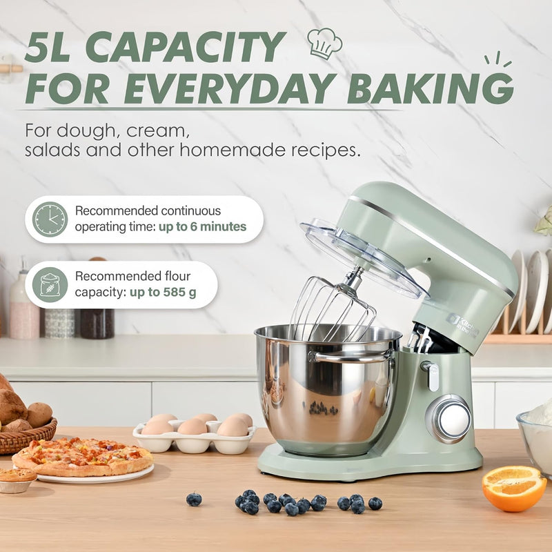 Stand Mixer 4.5L+5L Dual Bowl Food for Home