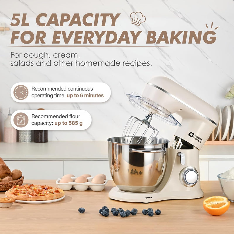 Stand Mixer 4.5L+5L Dual Bowl Food for Home