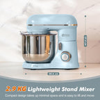 Stand Mixer 4.5L+5L Dual Bowl Food for Home