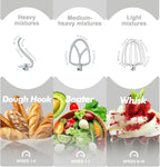 Stand Mixer 4.5L+5L Dual Bowl Food for Home