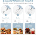 Stand Mixer 4.5L+5L Dual Bowl Food for Home