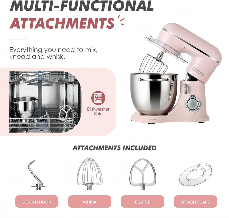 Stand Mixer 4.5L+5L Dual Bowl Food for Home