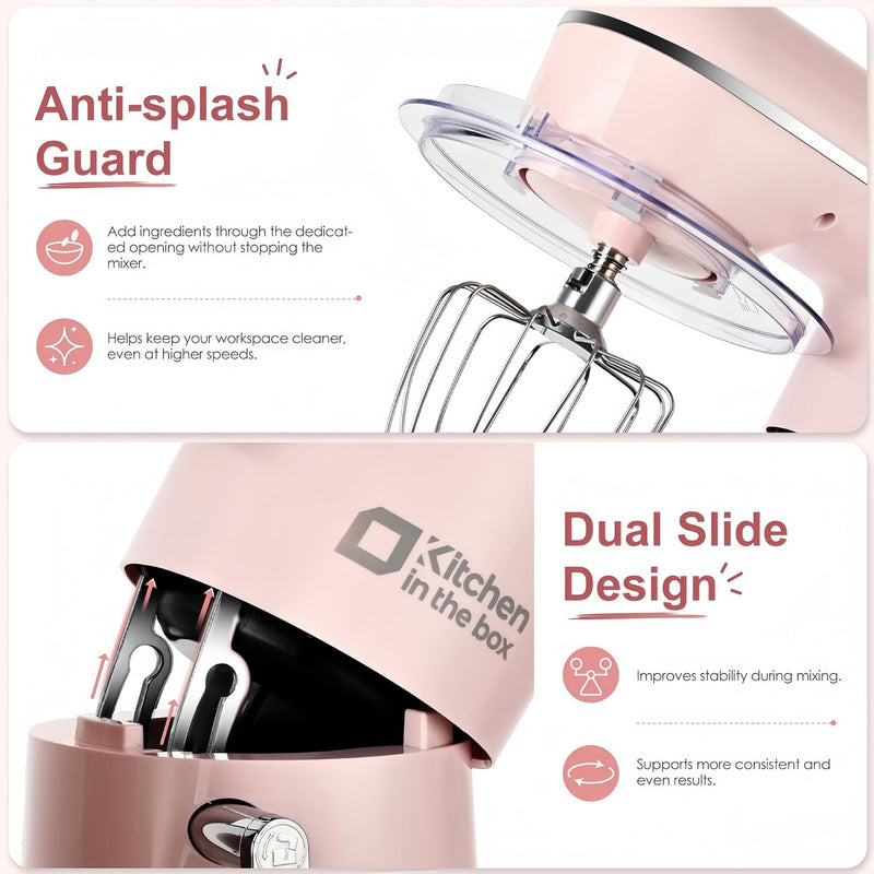 Stand Mixer 4.5L+5L Dual Bowl Food for Home
