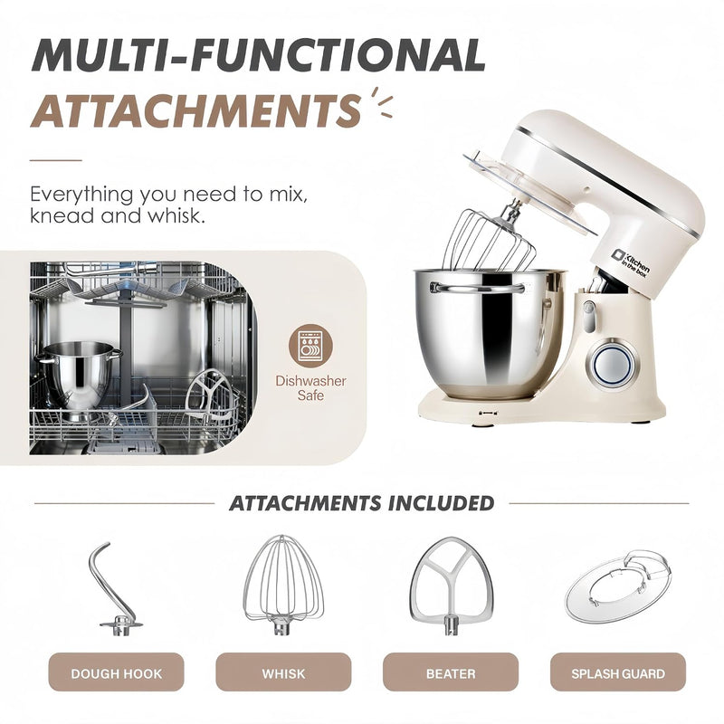 Stand Mixer 4.5L+5L Dual Bowl Food for Home