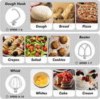 Stand Mixer 4.5L+5L Dual Bowl Food for Home