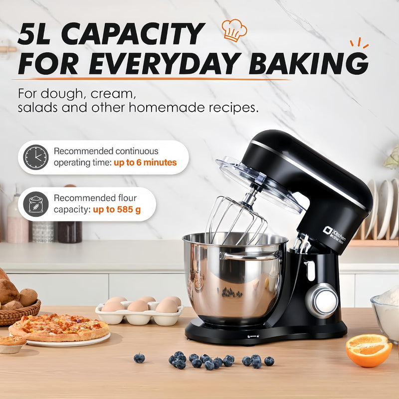 Stand Mixer 4.5L+5L Dual Bowl Food for Home