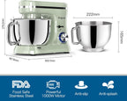 Stand Mixer 5 Quarts 8-Speed 1000W Tilt-Head Food