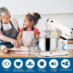 Stand Mixer 5 Quarts 8-Speed 1000W Tilt-Head Food