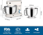 Stand Mixer 5 Quarts 8-Speed 1000W Tilt-Head Food