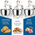 Stand Mixer 5 Quarts 8-Speed 1000W Tilt-Head Food