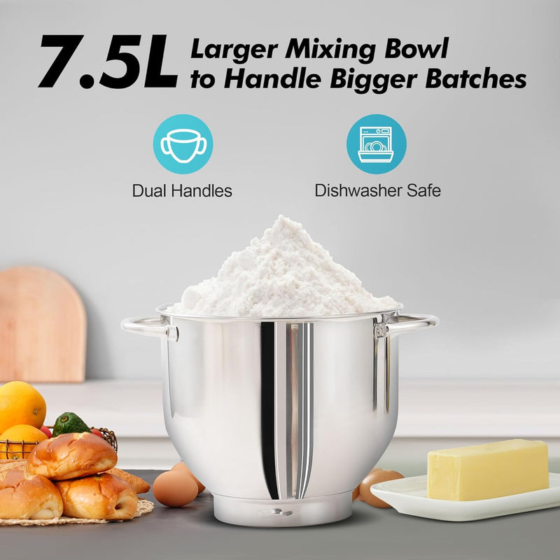 Stand Mixer 6.2L Food Electric Kitchen with Bowl