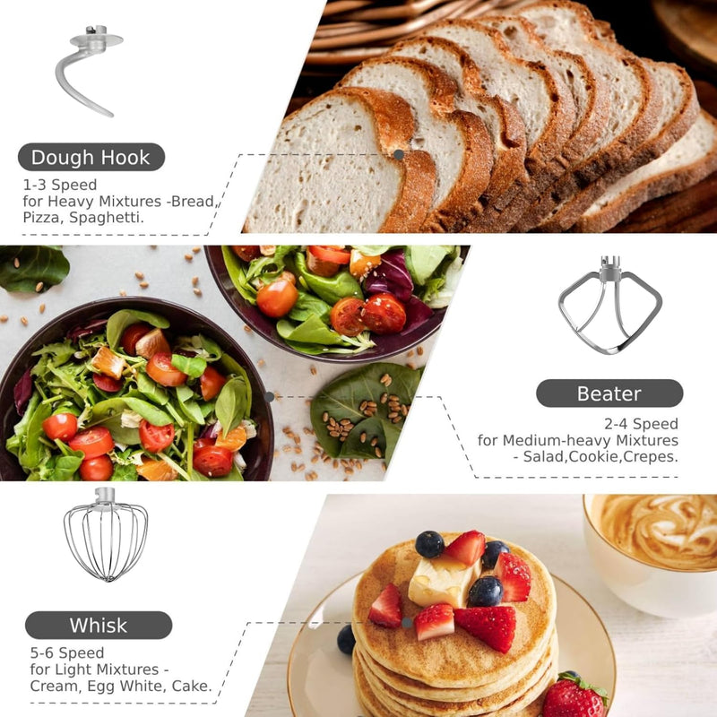 Stand Mixer 6.2L Food Electric Kitchen with Bowl