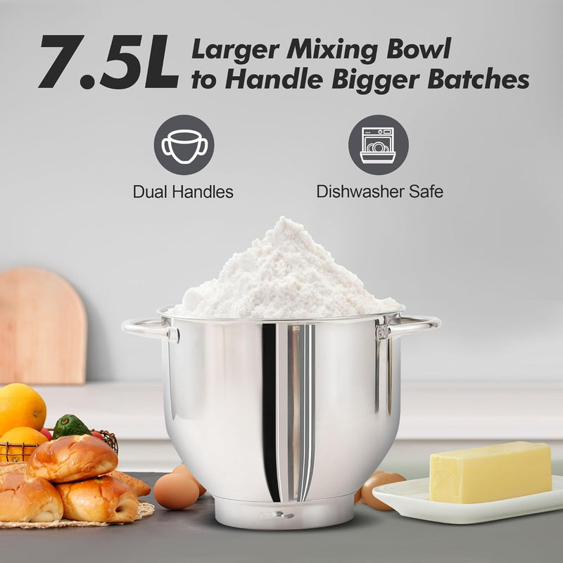 Stand Mixer 6.2L Food Electric Kitchen with Bowl