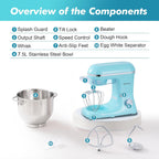 Stand Mixer 6.2L Food Electric Kitchen with Bowl