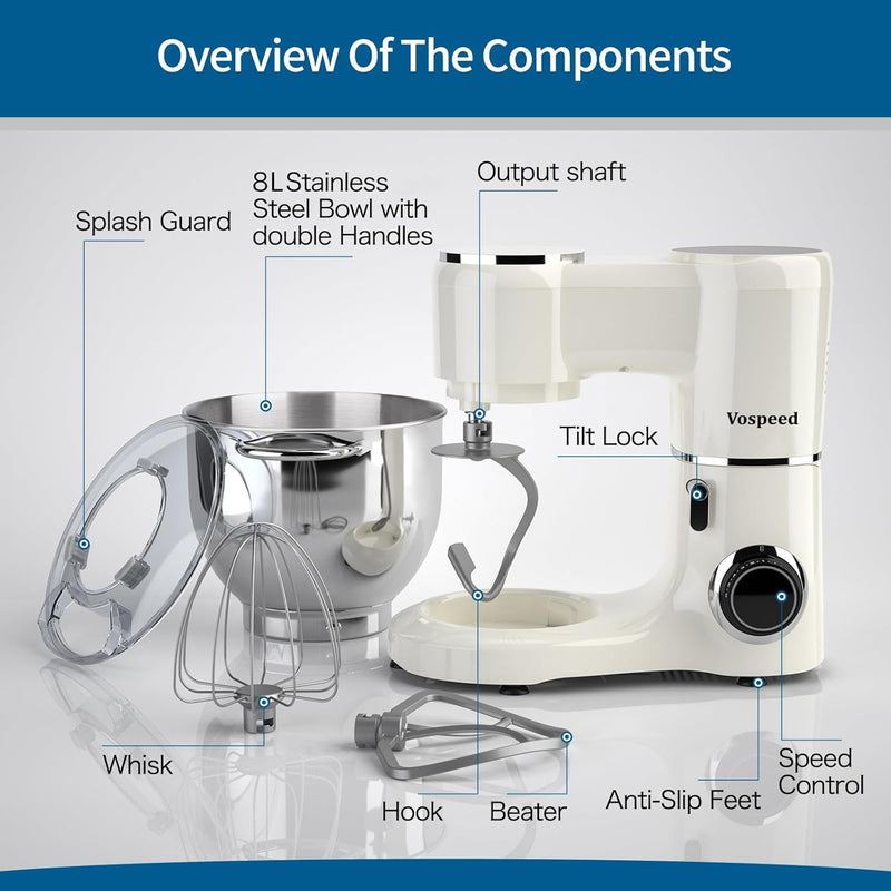 Stand Mixer 8L Cake Electric Kitchen Food