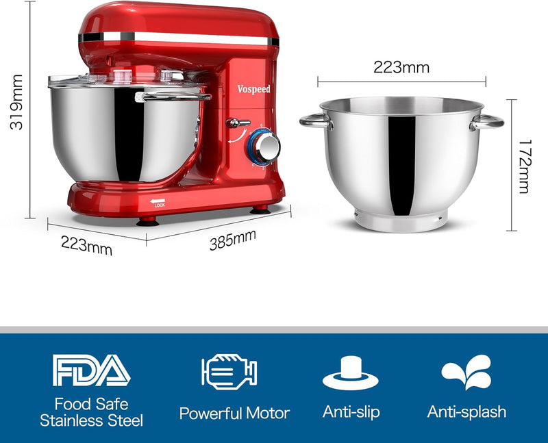 Stand Mixer Food Dough Blender 6.2L Electric Cake