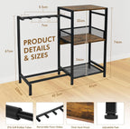 Stand Multiple Guitars with Vinyl Record Storage Cabinet