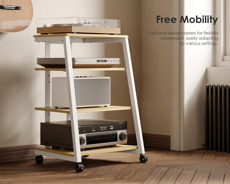 Stand Record Player Load Capacity 50KG Walnut