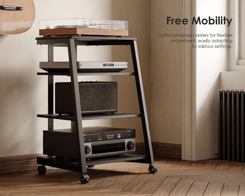 Stand Record Player Load Capacity 50KG Walnut