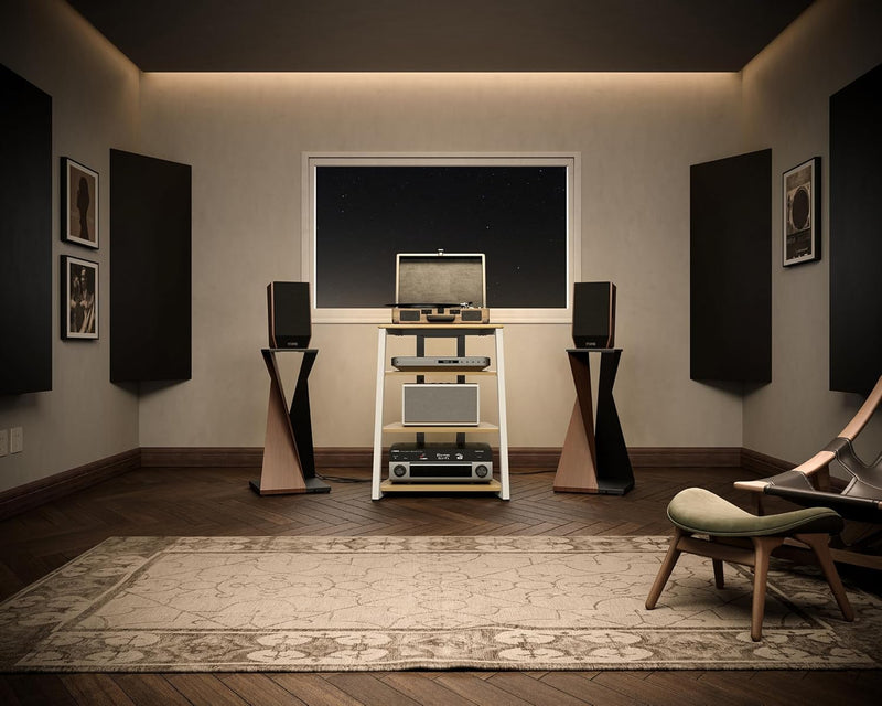Stand Record Player Load Capacity 50KG Walnut