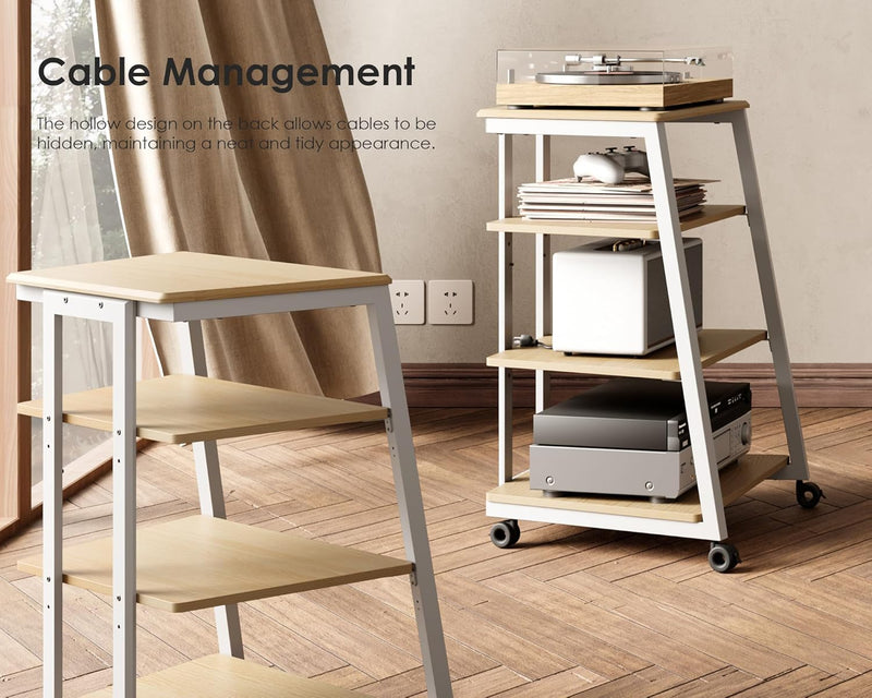 Stand Record Player Load Capacity 50KG Walnut