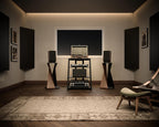 Stand Record Player Load Capacity 50KG Walnut