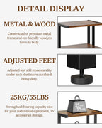 Stand with Storage Shelf 4-Tier Record Player Av