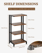 Stand with Storage Shelf 4-Tier Record Player Av