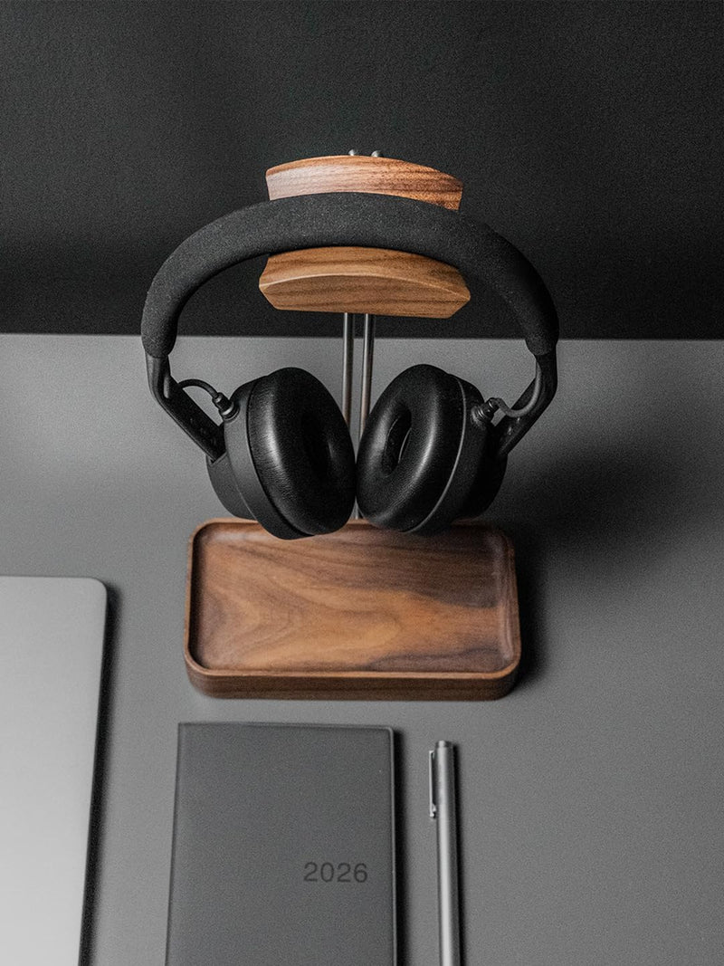 Stand Wood Metal Minimalist Headset Holder Hanger