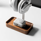 Stand Wood Metal Minimalist Headset Holder Hanger