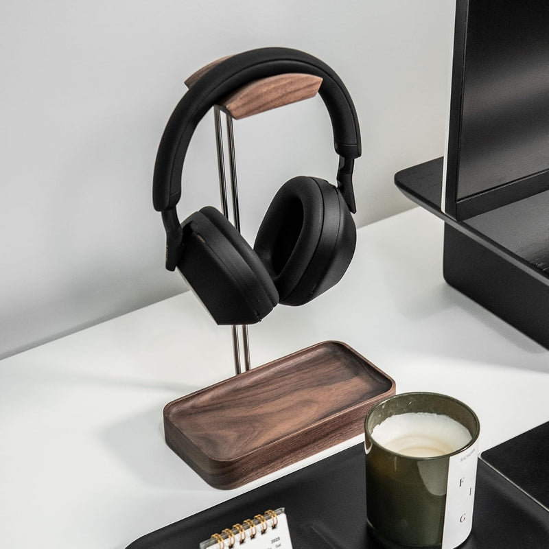 Stand Wood Metal Minimalist Headset Holder Hanger